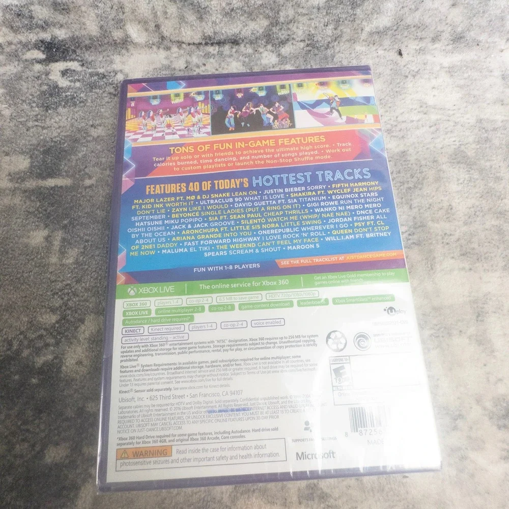 Just Dance 2017 Xbox 360 Kinect Required Music Rhythm Game Ubisoft 2016 Hits